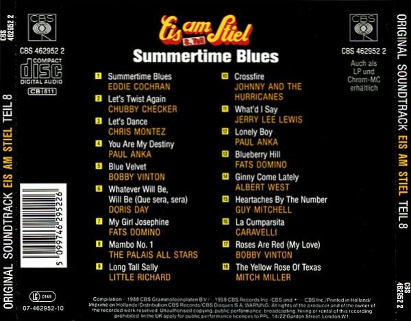 OST - Eis Am Stiel Teil 8 Summertime Blues: Original Soundtrack CD 1988