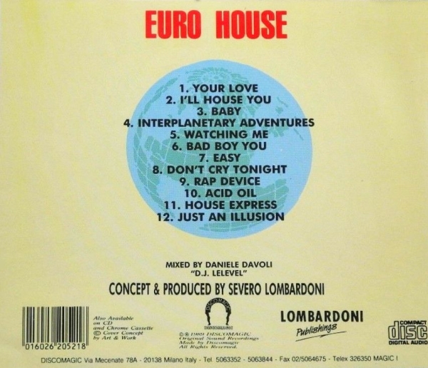 Various Artists - Euro House CD 1989