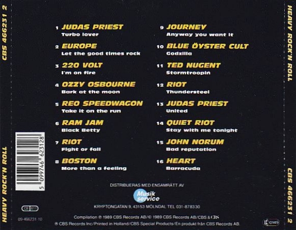 Various Artists - Heavy Rock'n Roll CD 1989