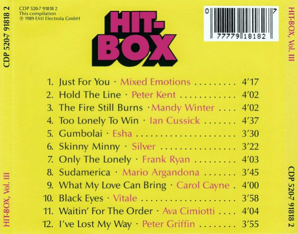 Various Artists - Hit-Box Vol. III (3) CD 1989