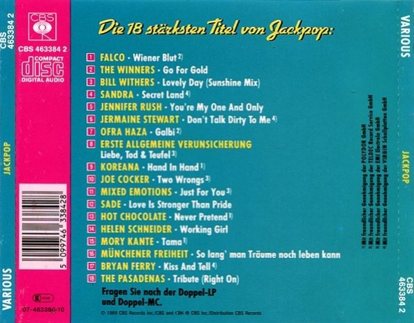 Various Artists - Jackpop: Ihre Supervolltreffer CD 1989