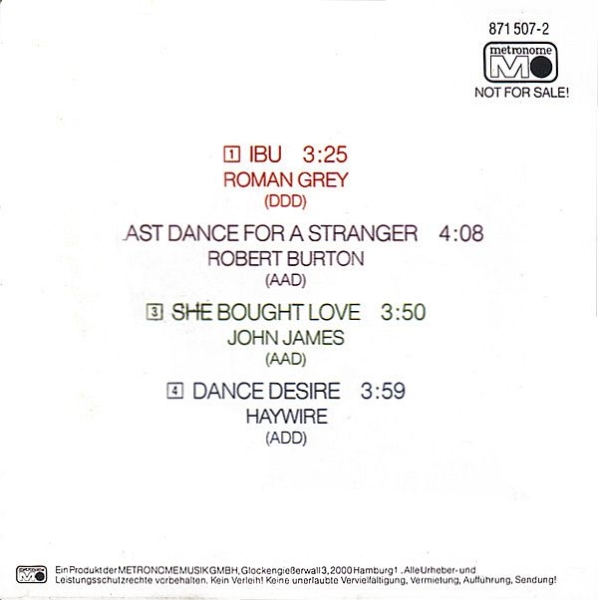 Various Artists - Metronome Welcomes Attic PROMO CD Single 1988