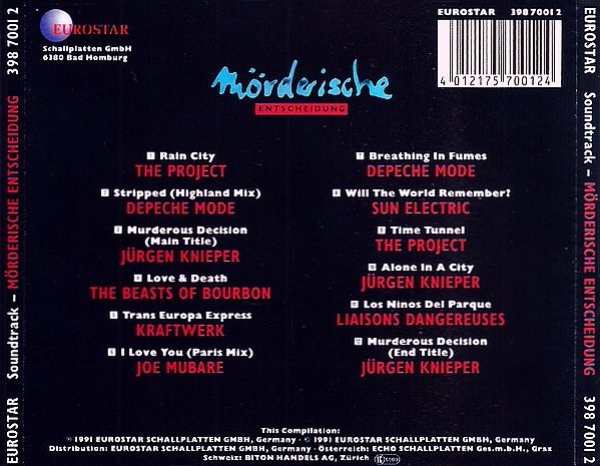 OST - Mörderische Entscheidung: Soundtrack CD 1991
