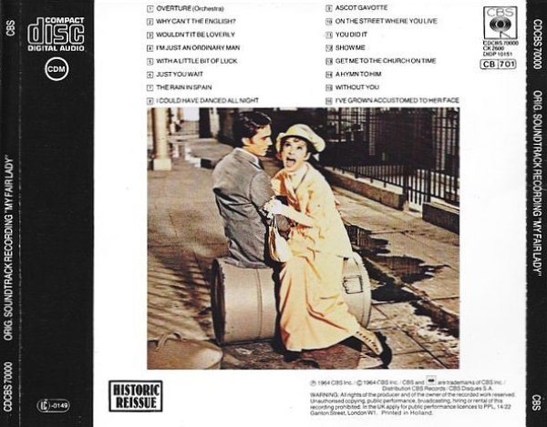 OST - My Fair Lady: Original Soundtrack Recording CD 1964 1988