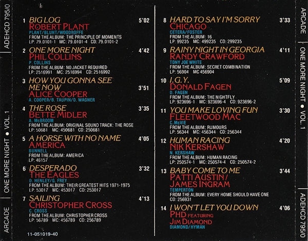 Various Artists - One More Night Volume 1 CD 1985
