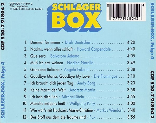 Various Artists - Schlager-Box Folge 4 CD 1989