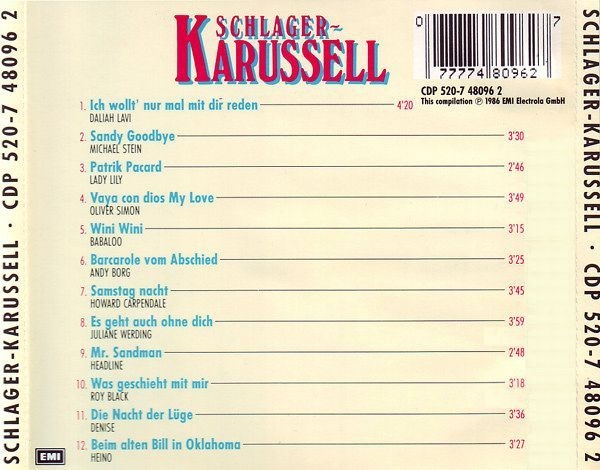 Various Artists - Schlager-Karussell Folge 1 CD 1986