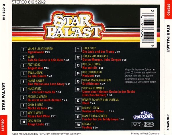 Various Artists - Star Palast CD 1987