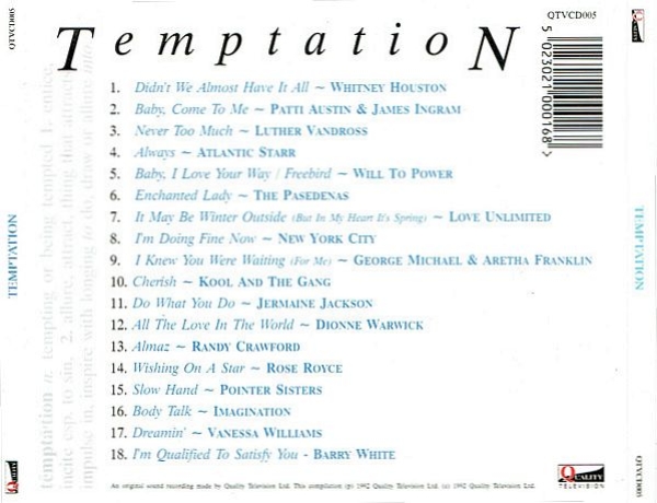 Various Artists - Temptation CD 1992