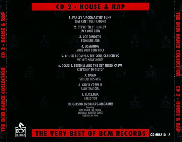 Various Artists - The BCM Dance Collection CD 2: House & Rap CD 1993