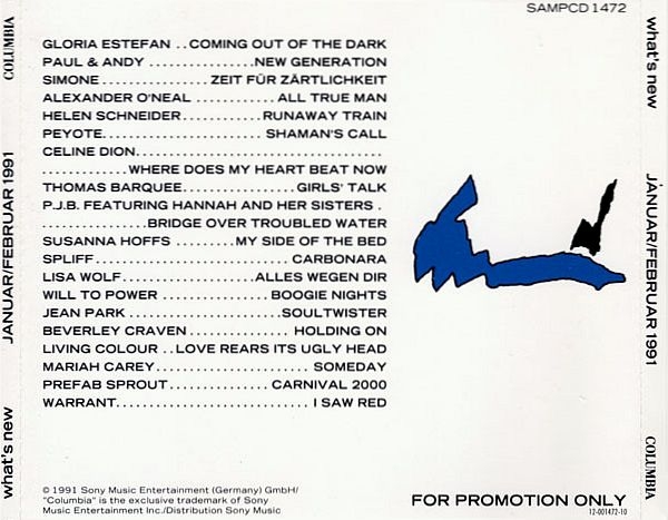 Various Artists - What's New: Januar Februar (January February) 1991 PROMO CD 1991