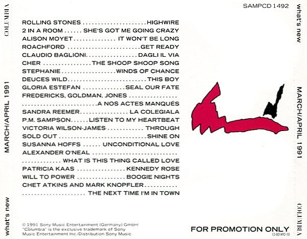 Various Artists - What's New: March April 1991 PROMO CD 1991