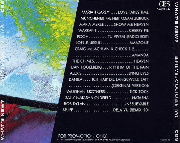 Various Artists - What's New: September October 1990 PROMO CD 1990