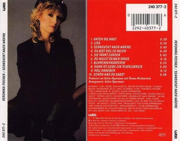 Veronika Fischer - Sehnsucht Nach Wärme CD 1984 1990
