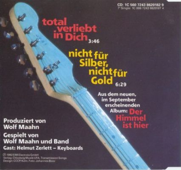 Wolf Maahn - Total Verliebt In Dich CD Single 1992
