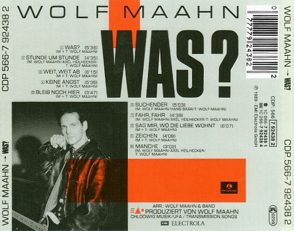 Wolf Maahn - Was? CD 1989