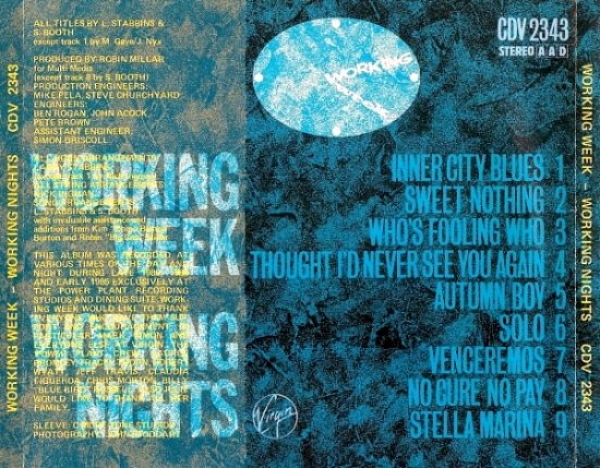 Working Week - Working Nights BLUE FACE CD 1985